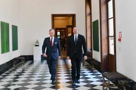 Президент Ильхам Алиев встретился в Брюсселе с Королем Бельгии