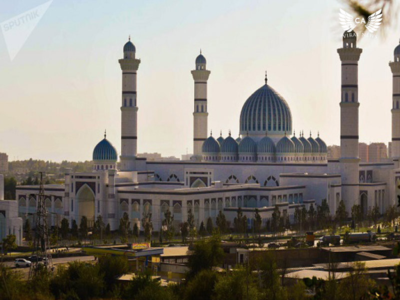 Самая высокая мечеть в центральноазиатском регионе была снята на камеру