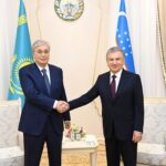 prezident kazahstana posetil vystavochnoyu kompozicziyu v stolicze uzbekistana