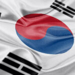 High resolution digital render of South Korea flag