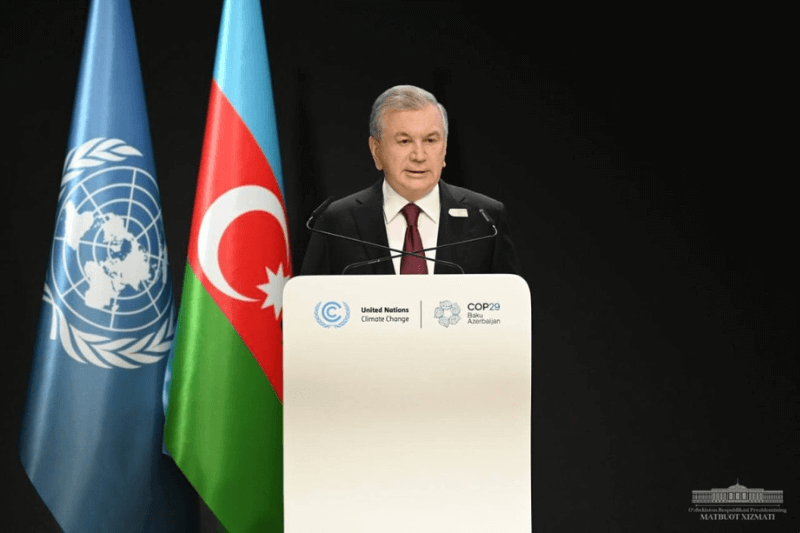 Президент Узбекистана предложил создать генетический банк и агрохаб ООН на COP29