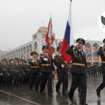 Российские военные и техника на параде Победы в Бишкеке