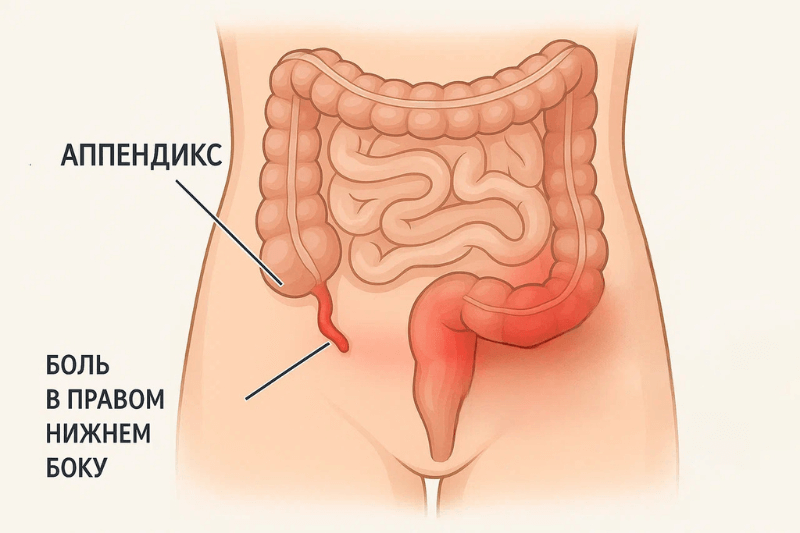 Аппендицит где находится и 7 признаков боли