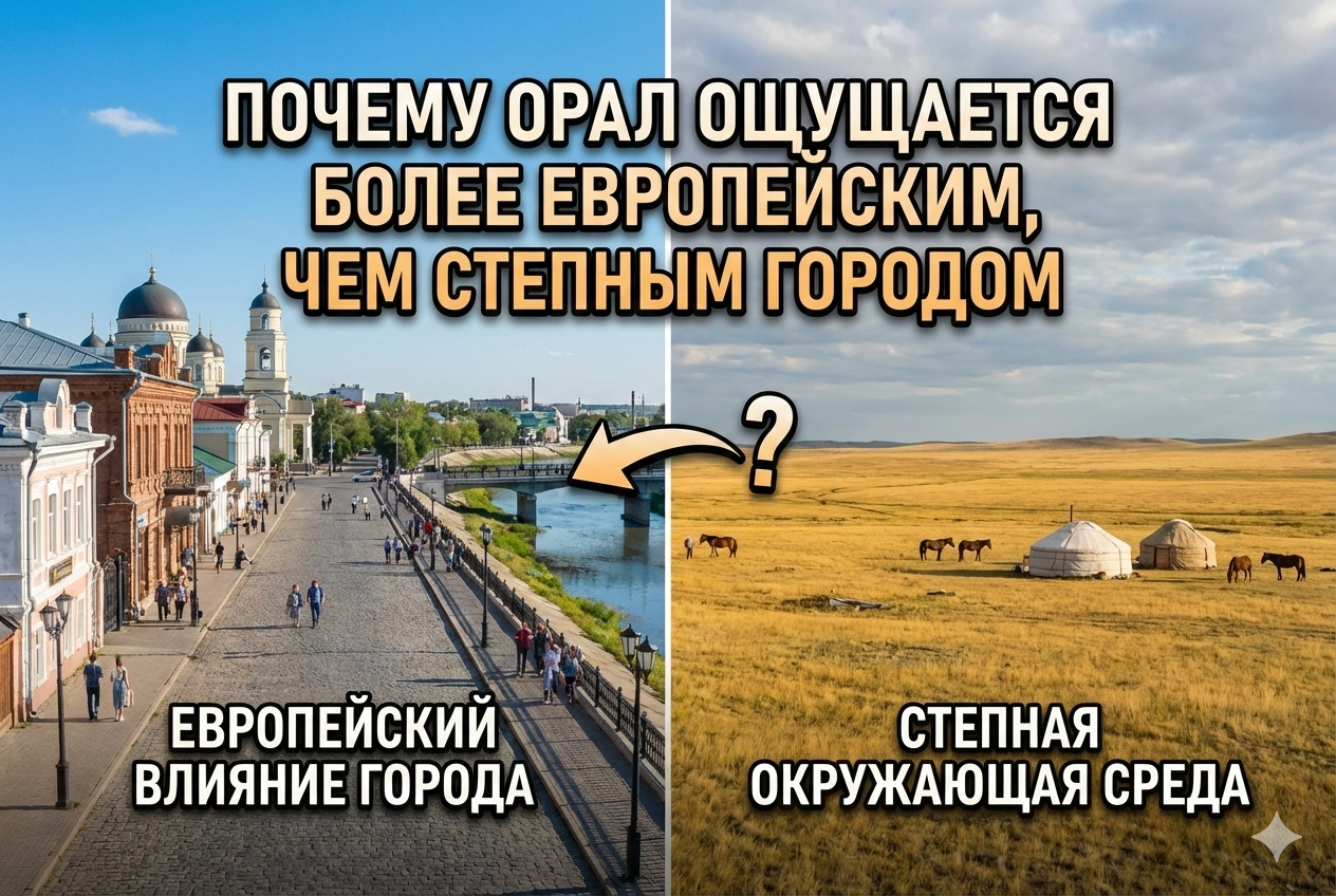 7 причин, почему европейская атмосфера города Орал сильнее степной