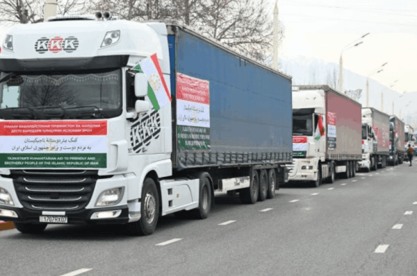 110 фур: гуманитарная помощь Таджикистана Ирану