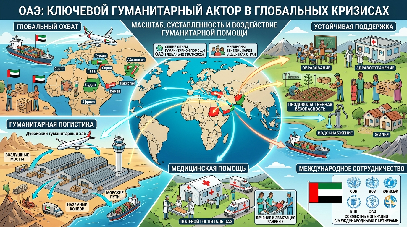 Как гуманитарная помощь ОАЭ миру охватила более 100 стран