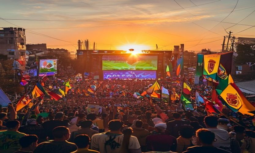 В центре Бишкека прошла трансляция матча ЧМ-2026 Португалия — Узбекистан